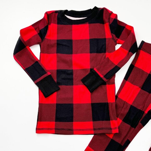 Old Navy Red Buffalo Plaid Pajama SET Youth  Size Small (6) NEW - Picture 2 of 5